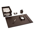 Brown 8 Piece Econo Line Leather Desk Set